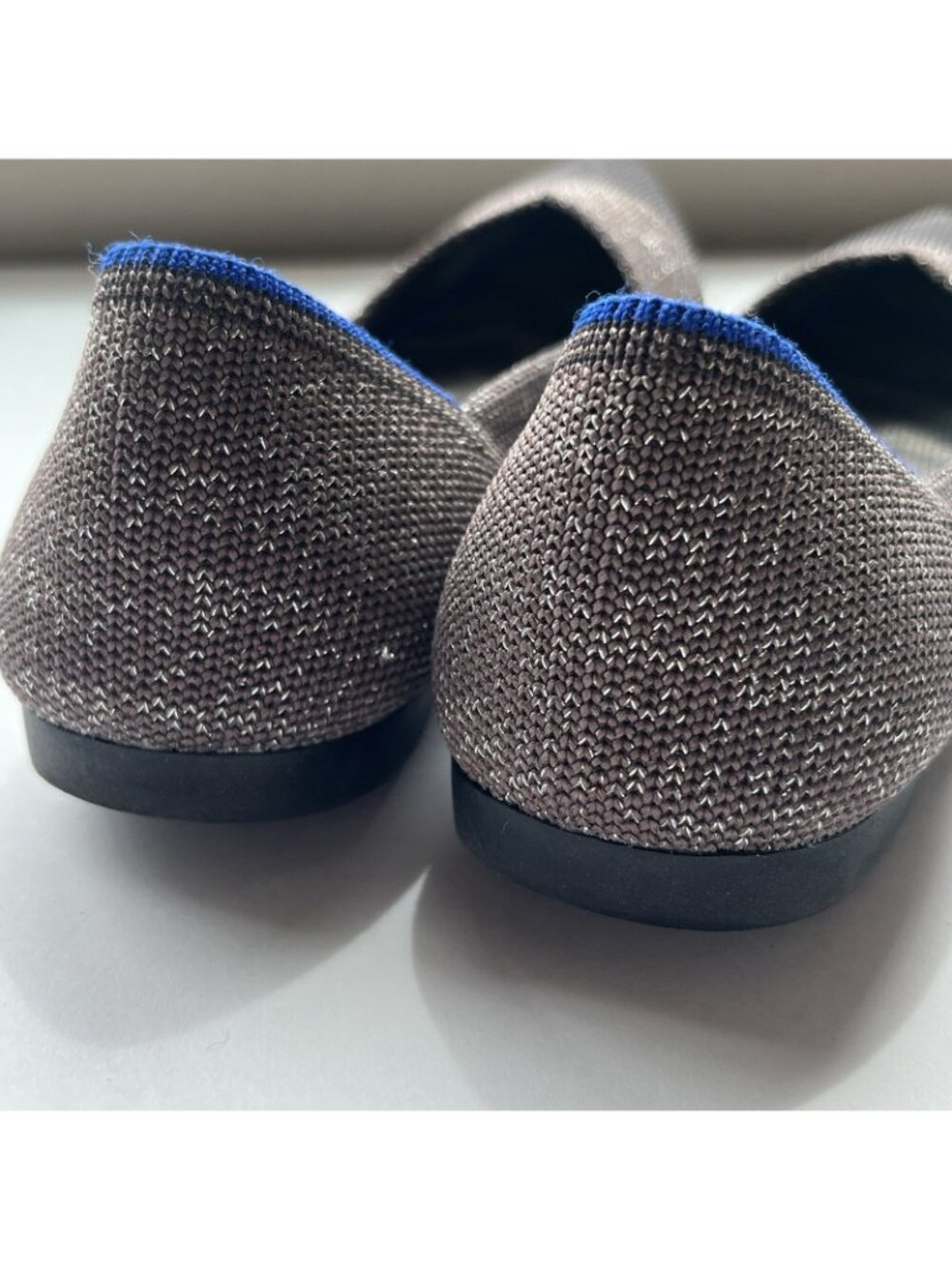 Rothy’s The Point Ballet Flats Size 6 Retired Twilight Metallic Cap Toe Recycled - Picture 5 of 6